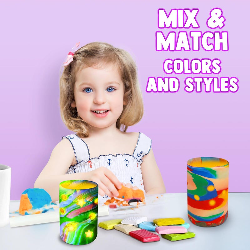 Goody King Make Your Own Clay Luminaries - Light-up DIY Clay Lanterns Making Kit Activity for Boys Girls and Teens Age 8 9 10 11 12 Year Old and up  Arts and Crafts Clay Lantern Toys for Kids Ages 8-12 - Image 4